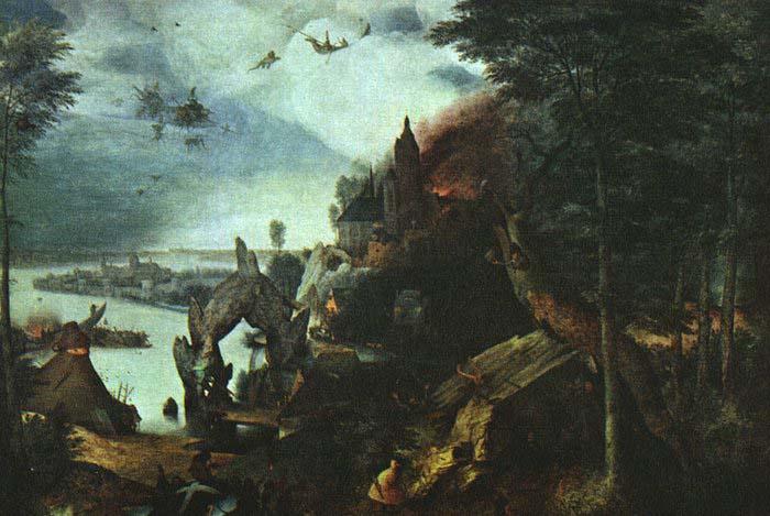 BRUEGEL, Pieter the Elder Landscape with the Temptation of Saint Anthony oil painting picture
